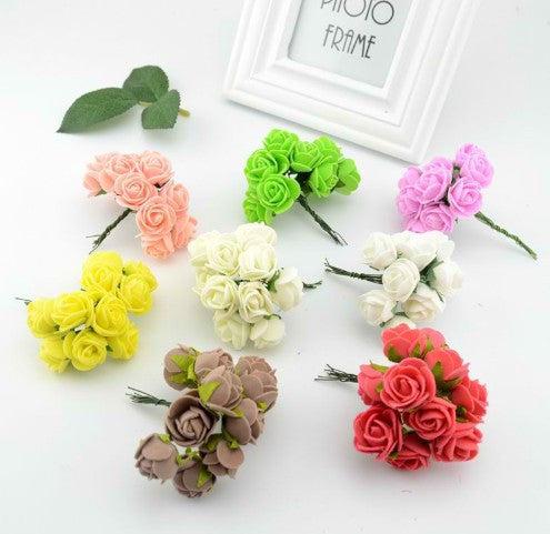 Mini Artificial Foam Rose Bouquet